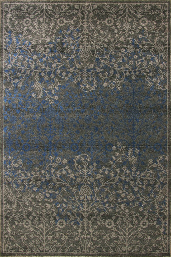 Rizzy Contemporary Floral Rug - 124 Blue