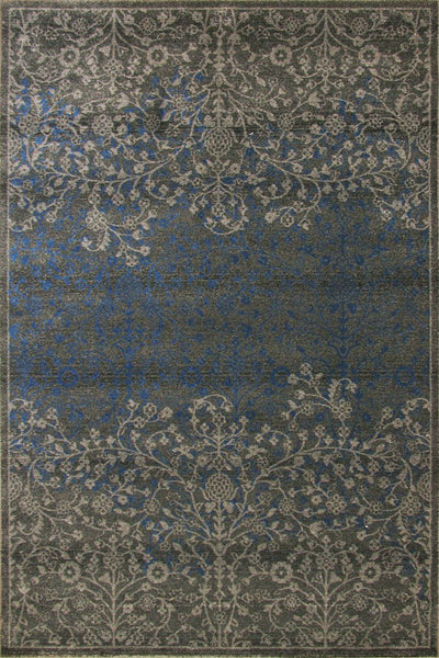 Rizzy Contemporary Floral Rug - 124 Blue