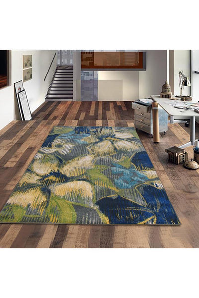Rizzy Contemporary Floral Rug - 120 Green