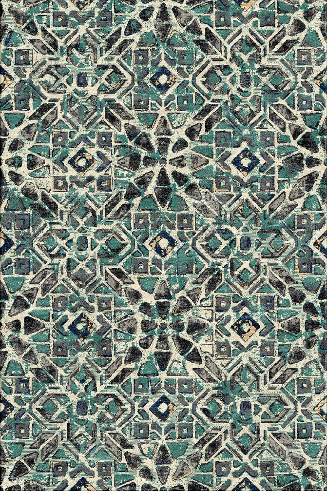 Rizzy Contemporary Floral Rug - 127 Blue