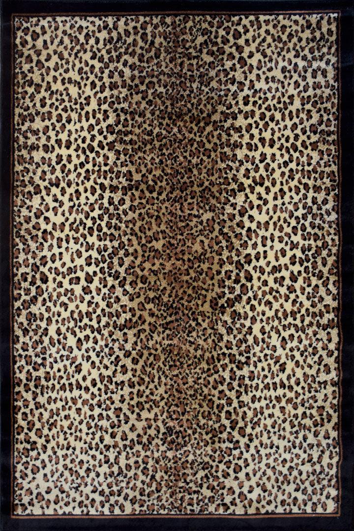 Safari Animal Print Rug - 101 Black