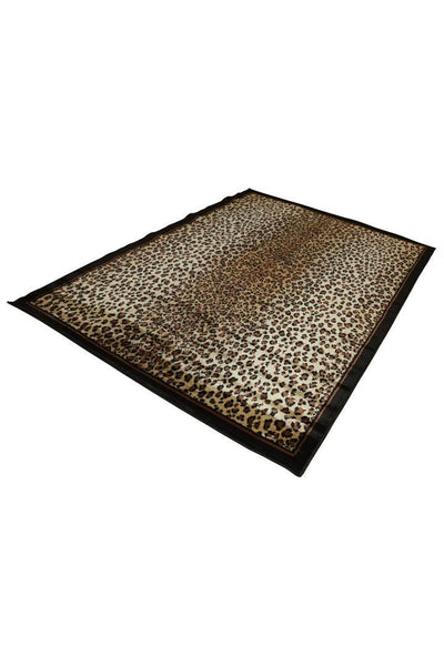 Safari Animal Print Rug - 101 Black