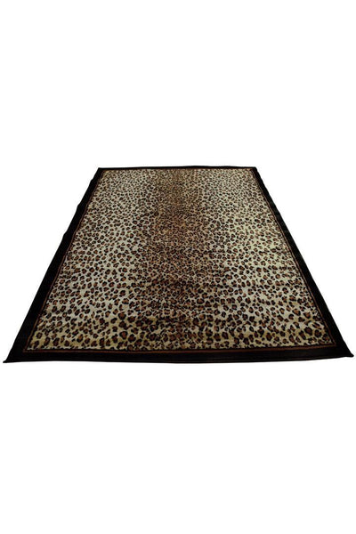 Safari Animal Print Rug - 101 Black