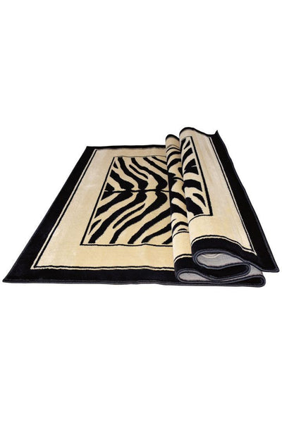 Safari Animal Print Rug - 102 Black