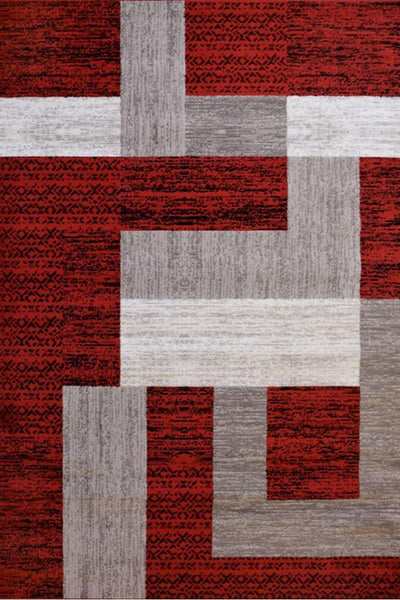 America Abstract Rug - 152 Red