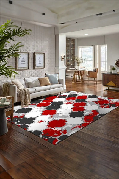 San Francisco Abstract Rug - 103 Red