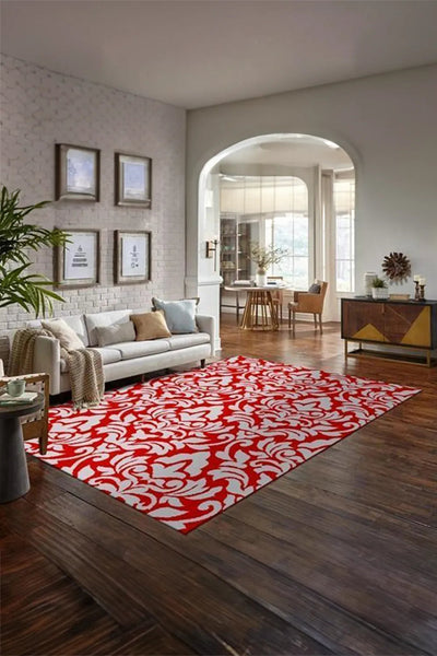 San Francisco Abstract Rug - 104 Red