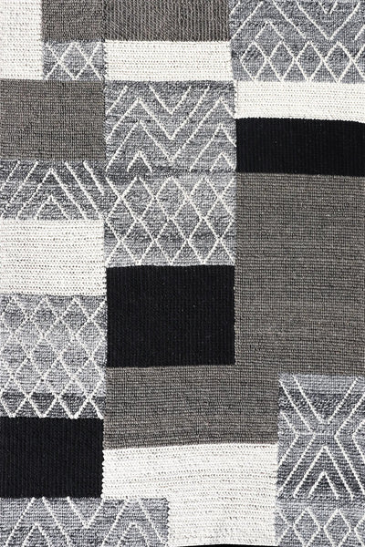 Savannah Hand Loomed Flatweave Wool Rug - 101 Grey