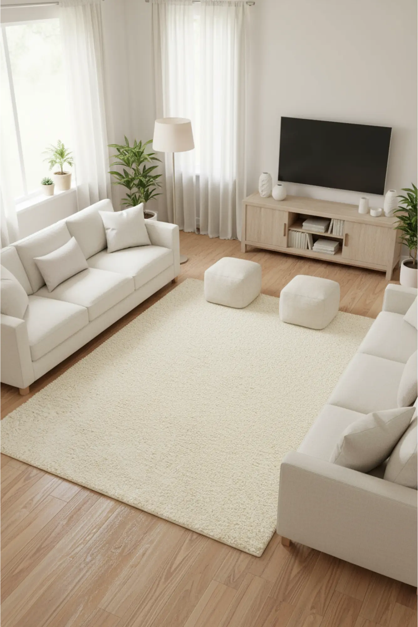 Singapore Plain Rug 104 - Ivory