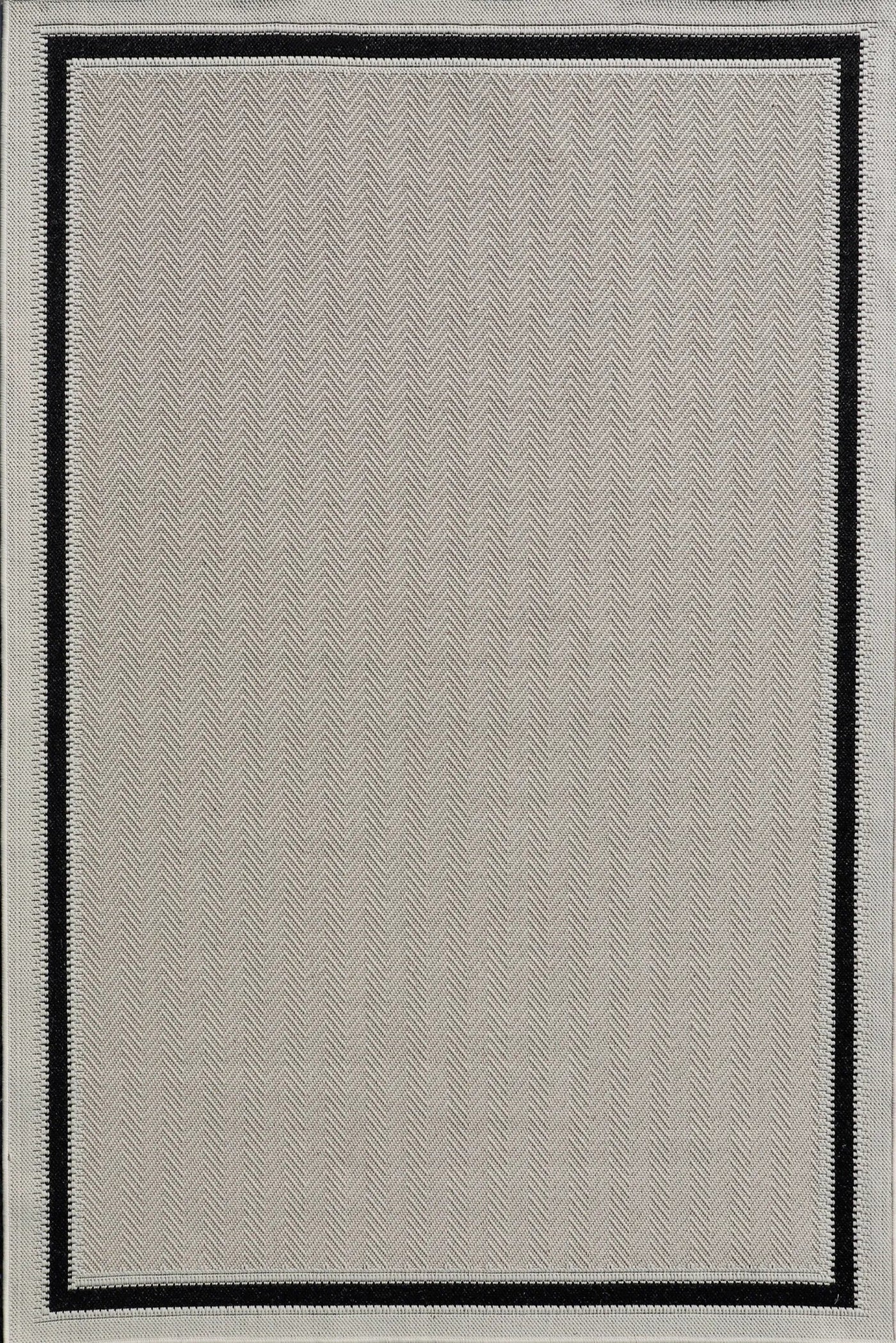 Sisalo Border Flatweave Rug - 192 Grey