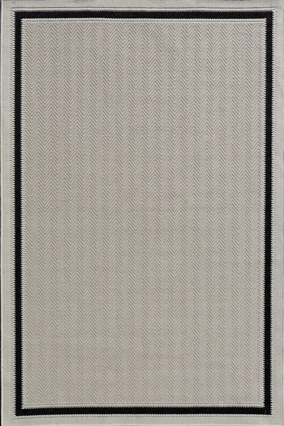 Sisalo Border Flatweave Rug - 192 Grey