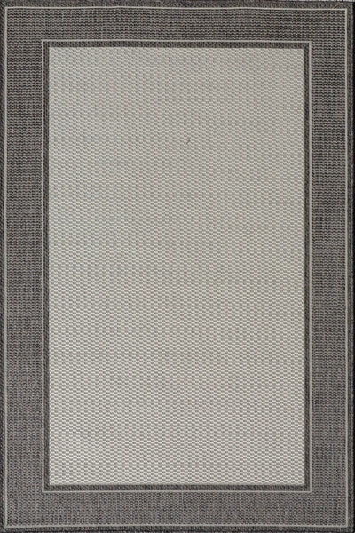 Sisalo Border Flatweave Rug - 142 Grey