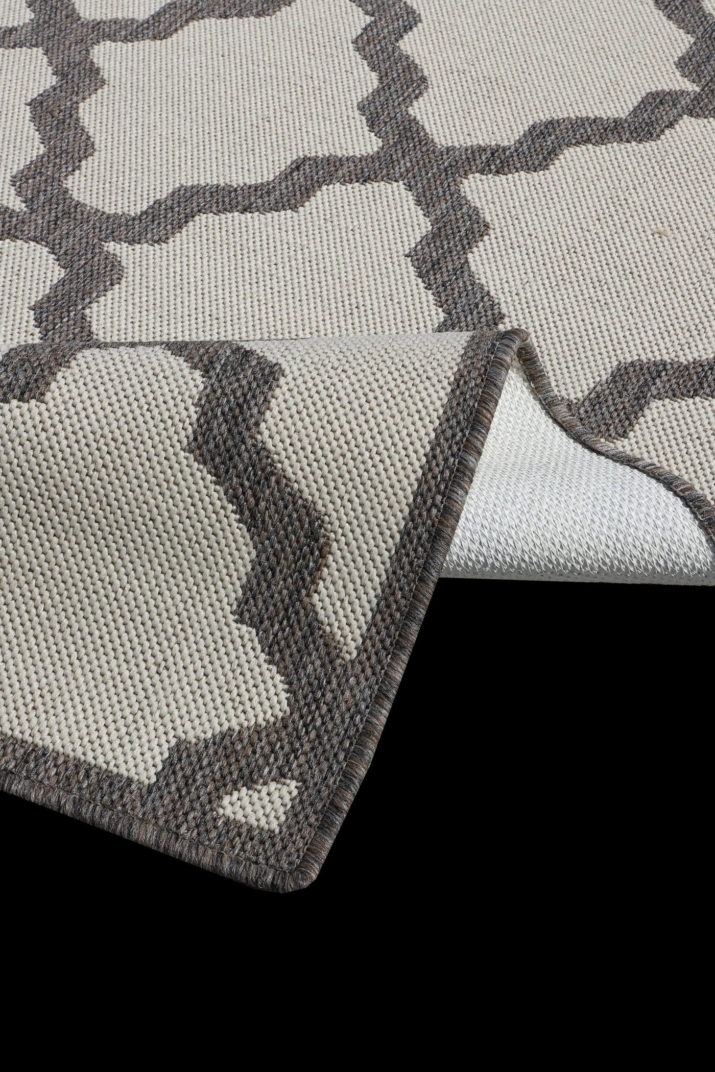 Sisalo Trellis Flatweave Rug - 107 Grey