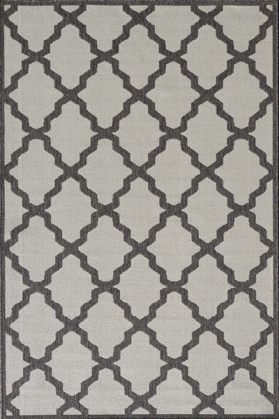 Sisalo Trellis Flatweave Rug - 107 Grey