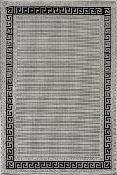 Sisalo Border Flatweave Rug - 194 Grey