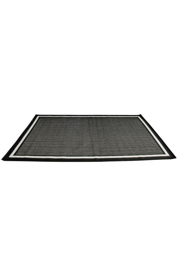 Sisalo Border Flatweave Rug - 108 Black