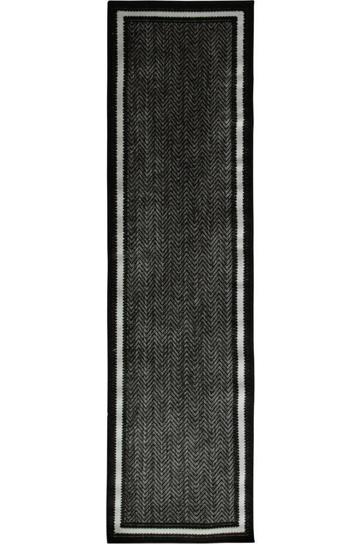 Sisalo Border Flatweave Rug - 108 Black