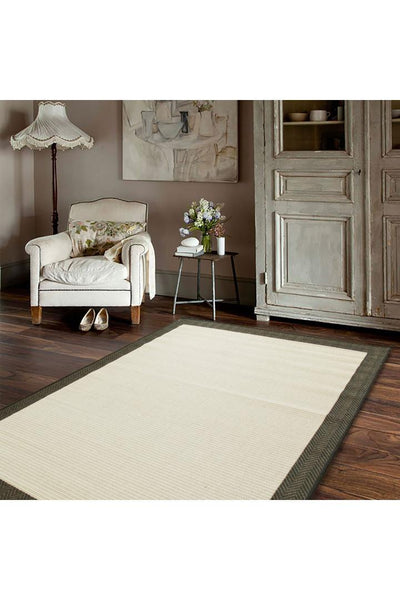 Sisalo Border Flatweave Rug - 191 Grey