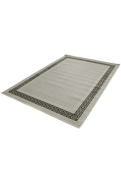 Sisalo Border Flatweave Rug - 194 Grey