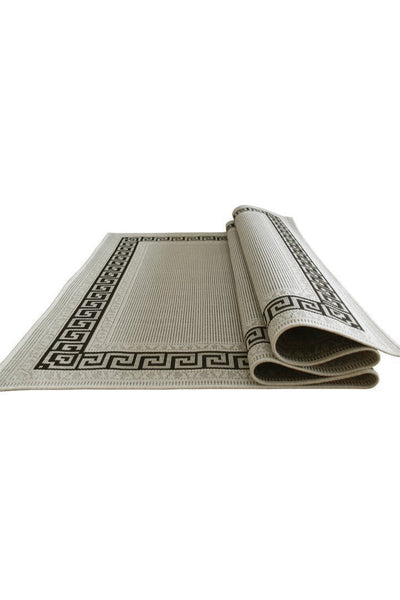 Sisalo Border Flatweave Rug - 194 Grey