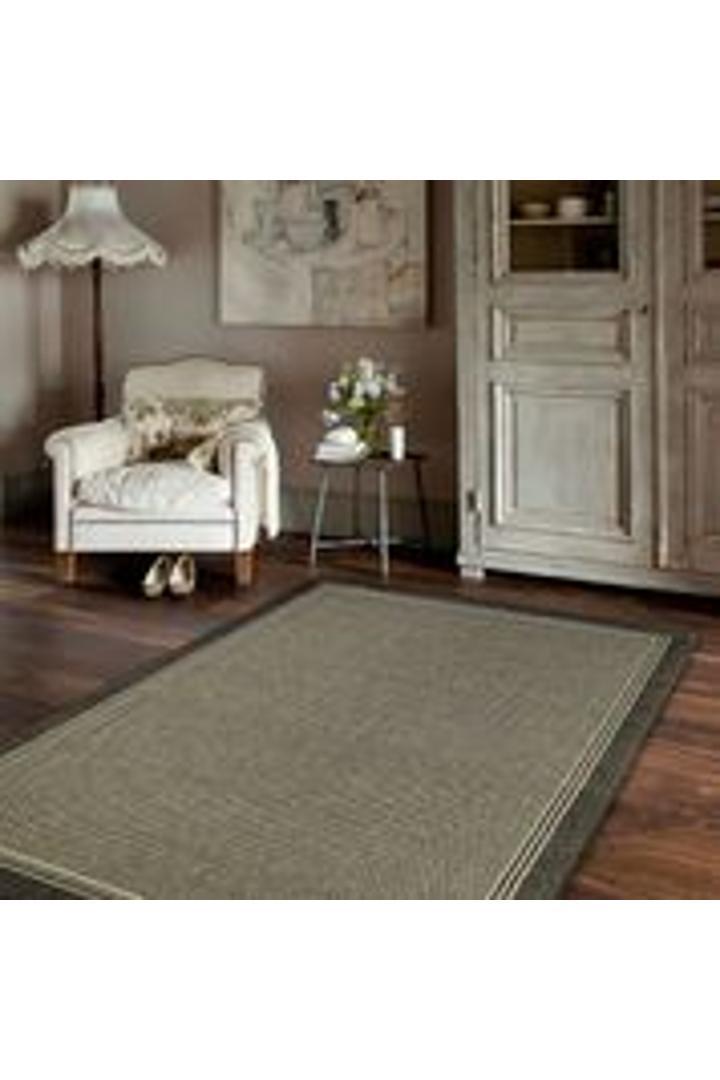 Sisalo Border Flatweave Rug - 146 Grey