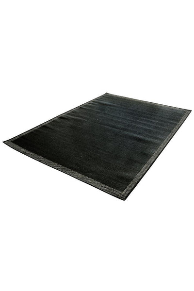 Sisalo Border Flatweave Rug - 189 Black