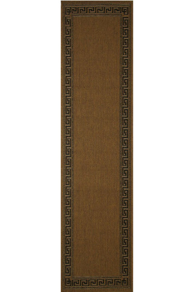 Sisalo Border Flatweave Rug - 175 Brown