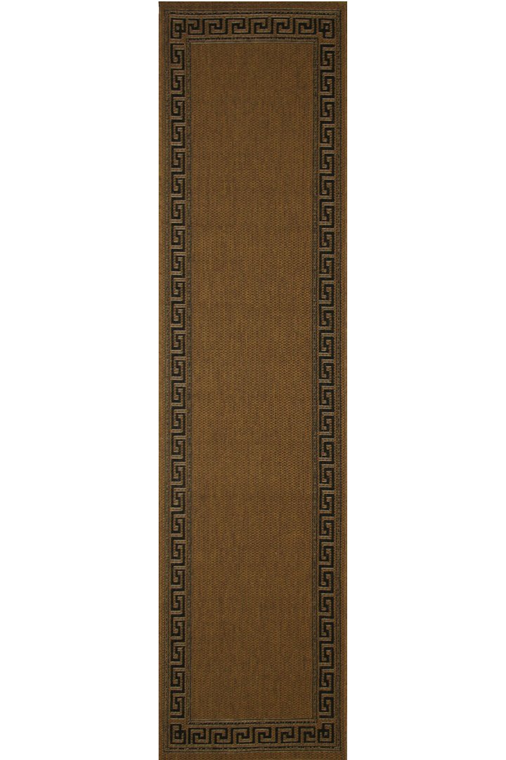 Sisalo Border Flatweave Rug - 175 Brown