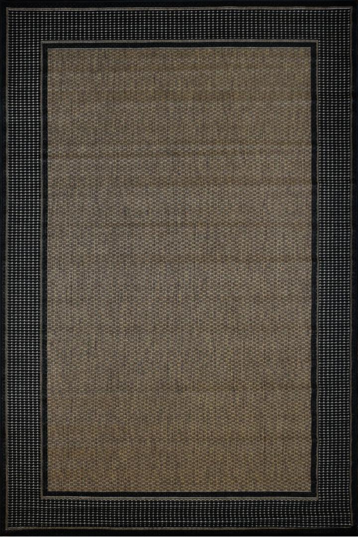 Sisalo Border Flatweave Rug - 136 Black