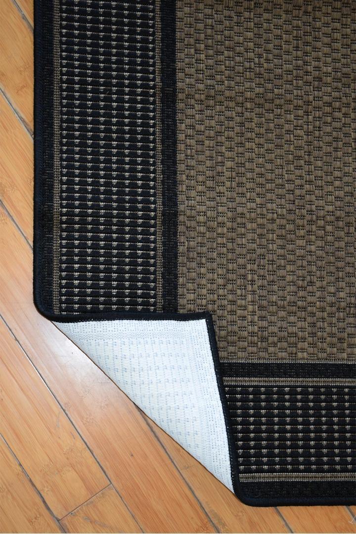 Sisalo Border Flatweave Rug - 136 Black