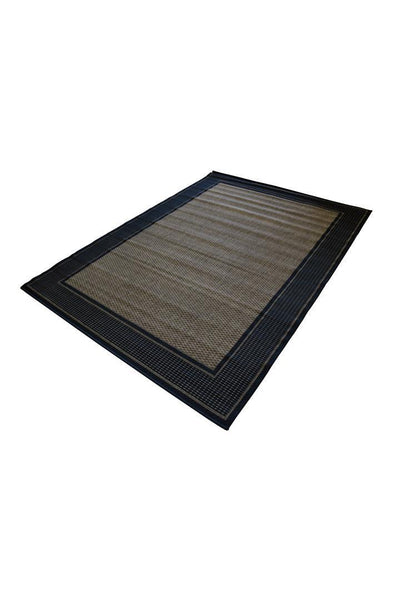 Sisalo Border Flatweave Rug - 136 Black