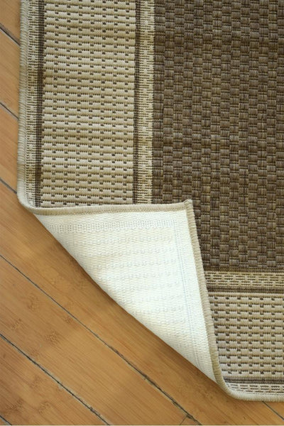 Sisalo Border Flatweave Rug - 102 Brown