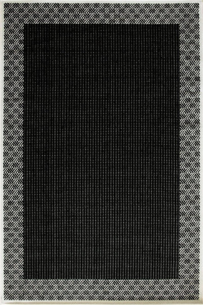 Sisalo Border Flatweave Rug - 169 Black