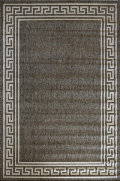 Sisalo Border Flatweave Rug - 174 Grey