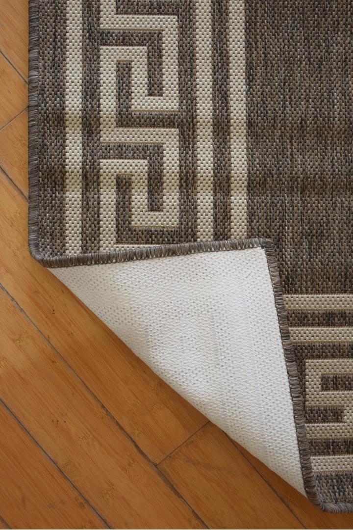 Sisalo Border Flatweave Rug - 174 Grey