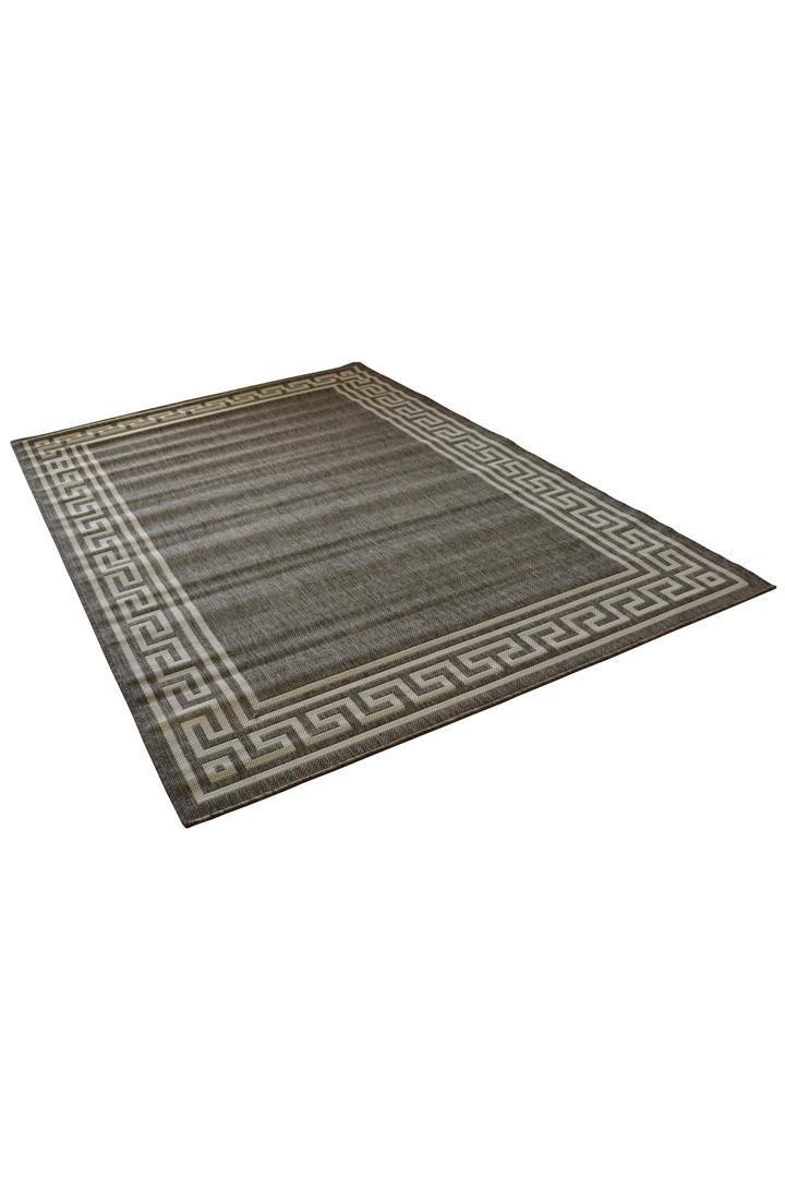 Sisalo Border Flatweave Rug - 174 Grey