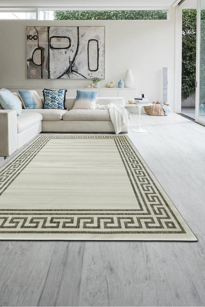 Sisalo Border Flatweave Rug - 172 Grey