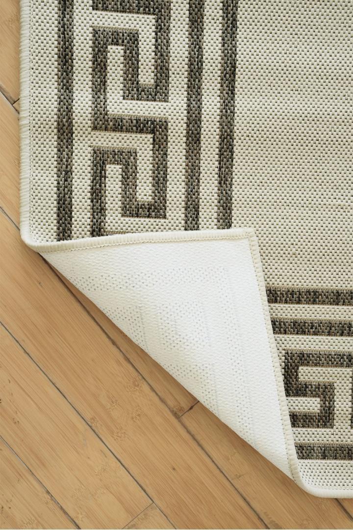 Sisalo Border Flatweave Rug - 172 Grey