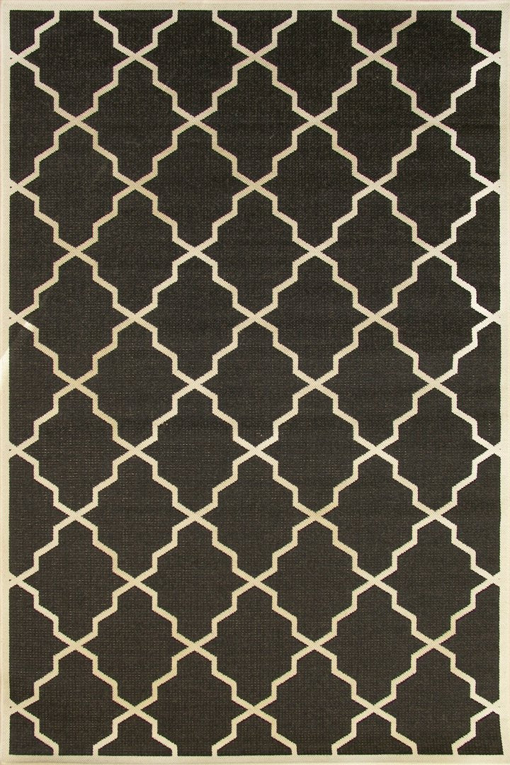 Sisalo Trellis Flatweave Rug - 103 Black