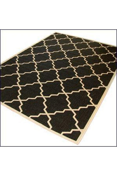 Sisalo Trellis Flatweave Rug - 103 Black