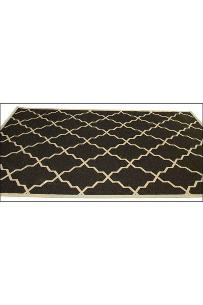 Sisalo Trellis Flatweave Rug - 103 Black