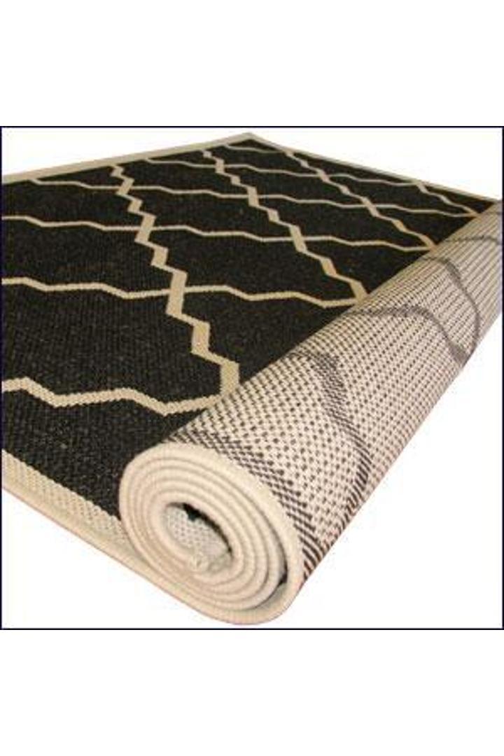 Sisalo Trellis Flatweave Rug - 103 Black