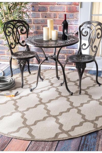 Sisalo Trellis Flatweave Rug - 105  Beige