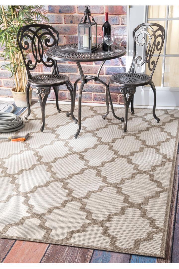 Sisalo Trellis Flatweave Rug - 105  Beige