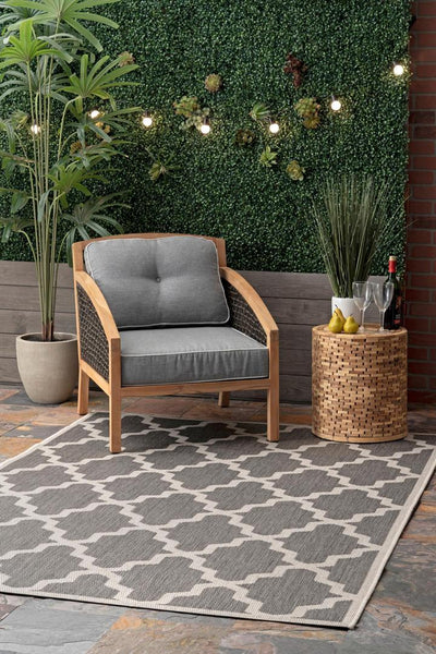 Sisalo Trellis Flatweave Rug - 102 Grey