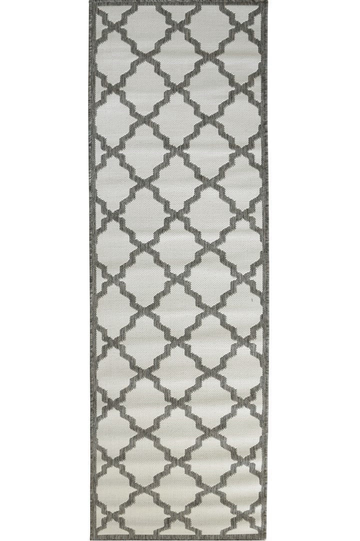 Sisalo Trellis Flatweave Rug - 108 Grey