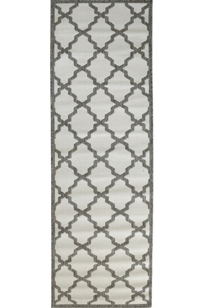 Sisalo Trellis Flatweave Rug - 108 Grey