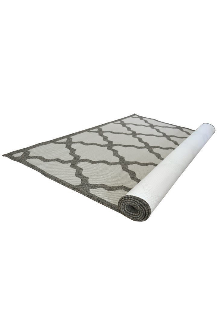 Sisalo Trellis Flatweave Rug - 107 Grey