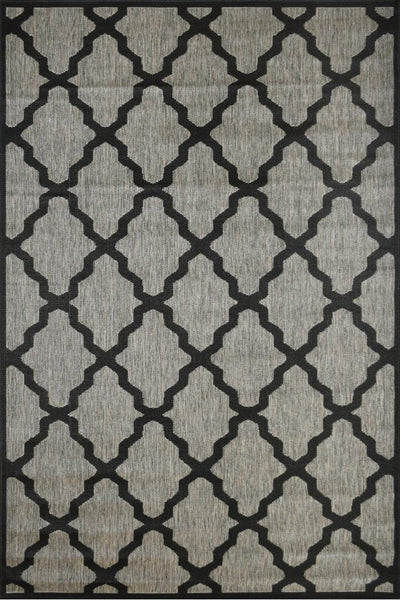 Sisalo Trellis Flatweave Rug - 109 Grey