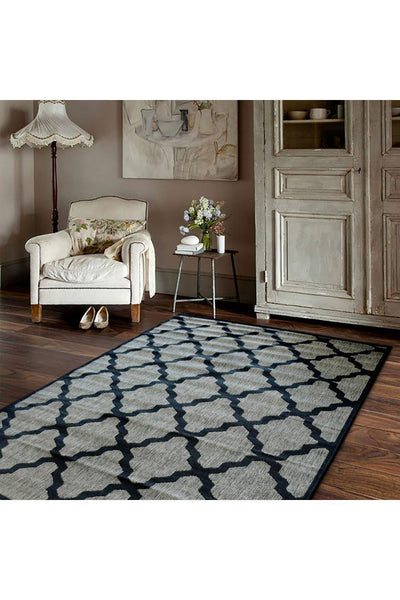 Sisalo Trellis Flatweave Rug - 109 Grey